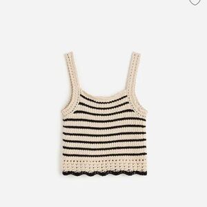 NWOT Madewell Striped Crochet Tank Top